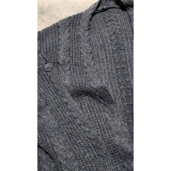 Redlove Paris Gray Super Cable Knit Cardigan Sweater (L) NWT - Picture 3 of 7